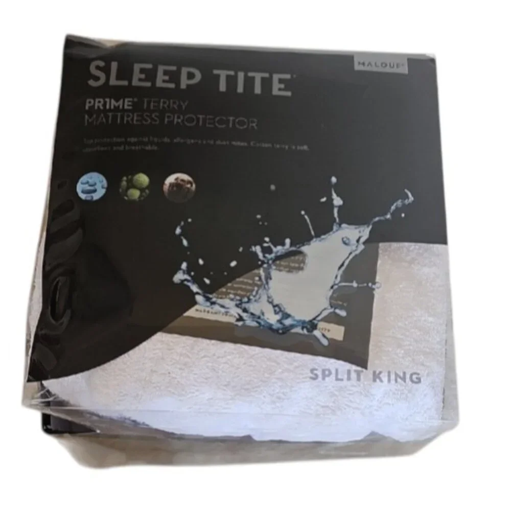 Not used Sleep Tite prime terry Mattress Protector SPLIT KING universal fit